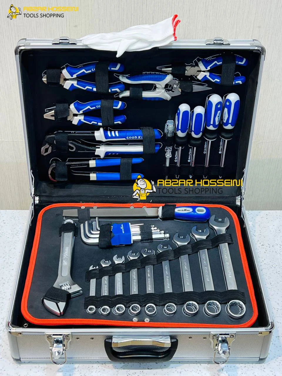 جعبه ابزار 128 پارچه گود کینگ مدل GOOD KING 128PCS